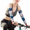 Independence Truck Loads of Gnomes Cooling Arm Sleeves for Men Women, American Wooden Stripes Arm Sleeves Covers (XXL) view 2