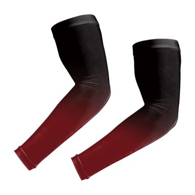 Red Black Ombre Farmhouse Cooling Arm Sleeves for Men & Women, Rustic Gradient Black UV Sun Protection Arm Sleeves (L)