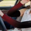 Red Black Ombre Farmhouse Cooling Arm Sleeves for Men & Women, Rustic Gradient Black UV Sun Protection Arm Sleeves (L) view 4