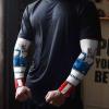 Blue Independence Truck with Gnomes Cooling Arm Sleeves for Men Women, American Flag Star Stripes Arm Sleeves (L) view 3