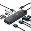 Lemorele USB C Docking Station Dual Monitor 10- in-1 Triple Display Laptop Hub Multiport Adapter w/2 HDMI 4K+VGA+3 USB3.0/2.0+TF/SD 2.0+Audio+100W PD, USB C Dongle for Mac/Dell/HP/Lenovo/Surface view 1