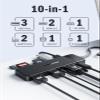 Lemorele USB C Docking Station Dual Monitor 10- in-1 Triple Display Laptop Hub Multiport Adapter w/2 HDMI 4K+VGA+3 USB3.0/2.0+TF/SD 2.0+Audio+100W PD, USB C Dongle for Mac/Dell/HP/Lenovo/Surface view 2