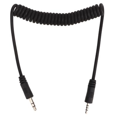 3.5mm to Male Flash Sync Cable, 3.3ft Camera Flashlight Cable Coiled Cord with Screw Lock, No Delay Flashlight Connector Sync Cord for Lecra Flash
