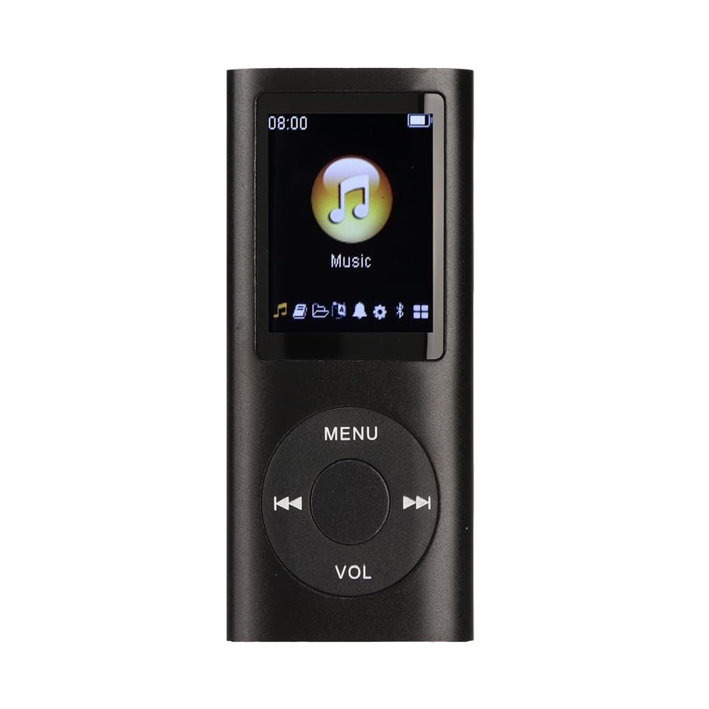 MP3 Player, Portable Lossless Digital MP3 Player with Earphone, MP4 Player, 8 Hours Playback, 200mAh Battery, E Book Reader, Photo Viewer and Voice Recorder, Slim 1.8" LCD Screen