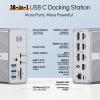 TobenONE DisplayLink Docking Station Triple Monitor with 120W Power Adapter, Triple 4K Display for MacBook Pro/Air, Thunderbolt 4/3, USB-C Windows(3X HDMI, 3X DP, 2xUSB-C, 4xUSB 3.2, SD/TF) view 2