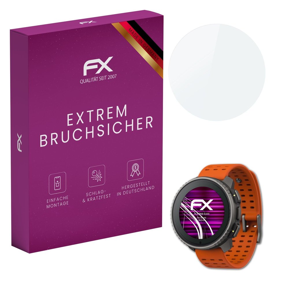 atFoliX Plastic Glass Protective Film compatible with Suunto Vertical, 9H Hybrid-Glass FX Screen Protector