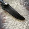 Custom Leather Right Hand Knife Sheath Fits Buck 105 or Schrade Golden Spike Knife, Fixed Blade Knife Holder, Black view 4