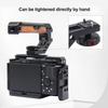 ANNTERY Top Handle for Camera Cage,Camera Handle Grip, Universal Hand Grip Camera Handle with Cold Shoe Mount 1/4''&3/8'' Holes for Camera, External Monitor, Microphone, Fill Light, etc-A011 view 3