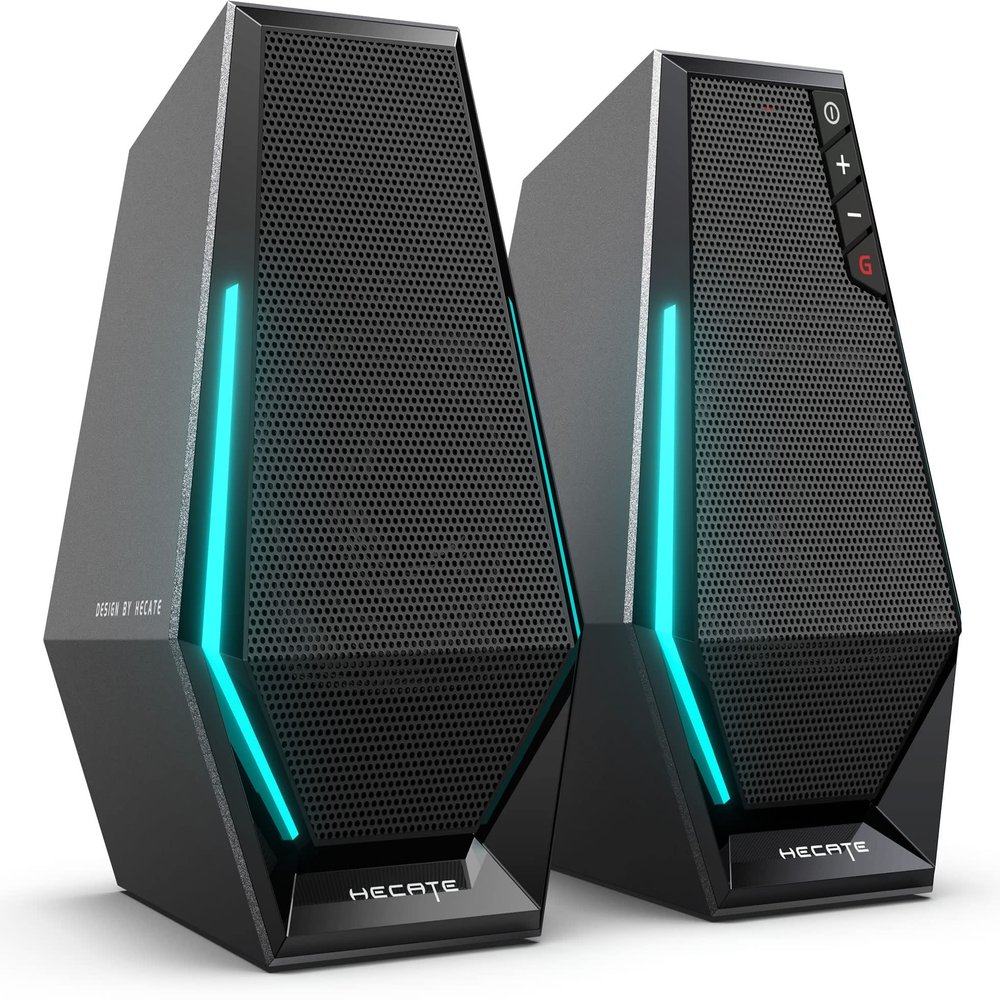 Edifier G1500 Computer Speakers, Hecate Gaming Speakers with RGB, Bluetooth 5.3, USB Input, 3.5mm AUX Input Supported, Black