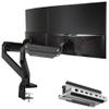AVLT Dual Monitor Arm and AceProAV Laptop Dock view 1