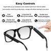 Meagtlva Bluetooth Glasses for Men and Women,Smart Audio Glasses,Blue Light Blocking,Open Ear Speaker and Hand Free Music Call Compatible with Smartphones(Clear Lens) view 3