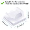 60PCS Cable Clips, KGROTE Extension Cord Clips Outdoor Light Wire Clips Adhesive Cable Hooks Wire Organizer Holder for Desk, Wall Cable Management, Christmas Lights, Decorations Hanging - Large, Clear view 2