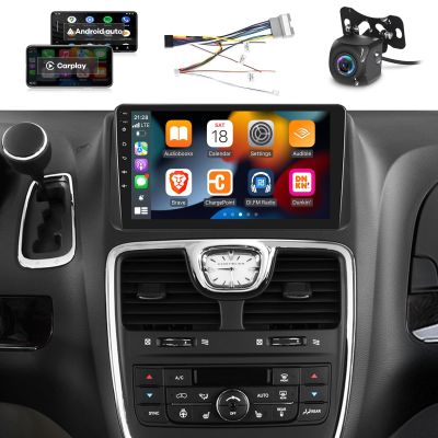 Android Car Stereo for Dodge Grand Caravan 2011-2020 and for Chrysler Grand Voyager 2011-2015 with Wireless Carplay & Android Auto, 9 Inch Touchscreen Car Radio with GPS/WiFi/SWC+AHD Backup Camera
