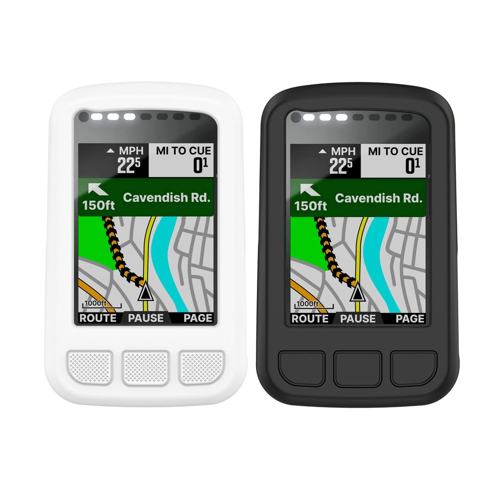 [2PACK] for Wahoo ELEMNT Bolt V2WFCC5 Silicone Protector Case, Soft Silicone Half Coverage Shockproof Protector Bumper Case Cover for Wahoo ELEMNT Bolt V2WFCC5 Cycling/Bike Computer (Black,White)
