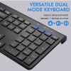 UrbanX Plug and Play Compact Rechargeable Wireless Bluetooth Full Size Keyboard and Mouse Combo for Lenovo Tab 4 10 - Windows, macOS, iPadOS, Android, PC, Mac, Laptop, Smartphone, Tablet -Black view 3