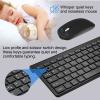 UrbanX Plug and Play Compact Rechargeable Wireless Bluetooth Full Size Keyboard and Mouse Combo for Lenovo Tab 4 10 - Windows, macOS, iPadOS, Android, PC, Mac, Laptop, Smartphone, Tablet -Black view 4