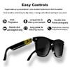 Meagtlva Bluetooth Glasses for Men and Women,Smart Audio Sunglasses,Blue Light Blocking,Open Ear Speaker and Hand Free Music Call Compatible with Smartphones (Sun Lens) view 3