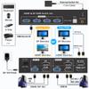 2 Port Dual Monitor DisplayPort HDMI KVM Switch 8K @60Hz, 4K @120Hz, USB 3.0 DP+HDMI KVM Switcher 2 in 2 Out for 2 Computers 2 Monitors with 4 Ports USB 3.0 Support Copy and Extended Display view 2