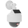 WALI Solar Fake Security Camera, Wireless Dummy Dome Camera Simulated Surveillance Cameras for Home Garden& Business Outdoor/Indoor with Flashing Red LED(DOW-SOL),White view 1