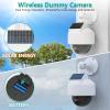 WALI Solar Fake Security Camera, Wireless Dummy Dome Camera Simulated Surveillance Cameras for Home Garden& Business Outdoor/Indoor with Flashing Red LED(DOW-SOL),White view 2