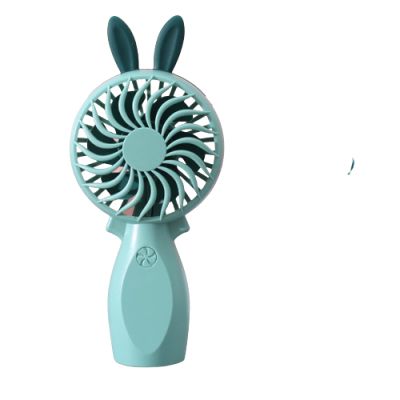 GRAWIT Mini Hand-held Cartoon Fan Corporate Gifts, Students Portable and Practical USB Charging Dormitory Netflix Small Fan LightBlueBunny