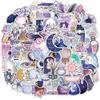 150PCS Midnight Magic Moon Stickers,Fantasy Aesthetic Stickers for Water Bottles,Waterproof Vinyl Stickers for Laptop,Computer,Phone,Scrapbooks,Guitar view 1