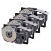 USUPERINK 4 Pack Compatible for XR-18X XR-18X2S Black on Clear 18mm Label IT Tape Cartridge for CW-L300 KL-120 KL-HD1 KL-430 KL-750 KL-780 EZ Label Printer view 1