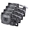 USUPERINK 4 Pack Compatible for XR-9SR XR-9SR2S Black on Silver 9mm Label IT Tape Cartridge for KL-G2 KL-60 KL-100 KL-120 KL-750 KL-780 KL-7000 EZ Label Printer view 1
