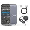 TobenONE Docking Station Dual Monitor with 100W GaN III Charger, USB C Docking Station Dual 4K HDMI for MacBook Pro/Air, Type C Dock with 2 HDMI, 7 USB, SD&Micro SD, Gigabit Ethernet, 87W PD, Audio view 1