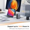 TobenONE Docking Station Dual Monitor with 100W GaN III Charger, USB C Docking Station Dual 4K HDMI for MacBook Pro/Air, Type C Dock with 2 HDMI, 7 USB, SD&Micro SD, Gigabit Ethernet, 87W PD, Audio view 3
