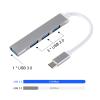 YSJJZRL USB/Type C Hub 3/4 Ports, USB/Type C Male to USB/Type C Female Hub with 3/4 USB USB C Splitter (Silver,USB-3 USB) view 2