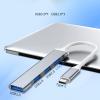 YSJJZRL USB/Type C Hub 3/4 Ports, USB/Type C Male to USB/Type C Female Hub with 3/4 USB USB C Splitter (Silver,USB-3 USB) view 3
