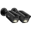 ANNKE 2-Packed 3K Outdoor POE Camera, H.265+Bullet IP Security Camera, Human & Vehicle Detection, Built-in Microphone, IP67 Waterproof, 2.8mm Lens 114 View Angle,Spotlight Color Night Vision-Black view 1