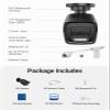 ANNKE 2-Packed 3K Outdoor POE Camera, H.265+Bullet IP Security Camera, Human & Vehicle Detection, Built-in Microphone, IP67 Waterproof, 2.8mm Lens 114 View Angle,Spotlight Color Night Vision-Black view 3