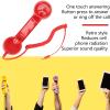 Asixxsix Retro Telephone Handset, Radiation Proof 3.5mm Cell Phone Receiver Microphone Speaker Vintage Retro Telephone Headphone for Cellphone Smartphone Computers (Red) view 3