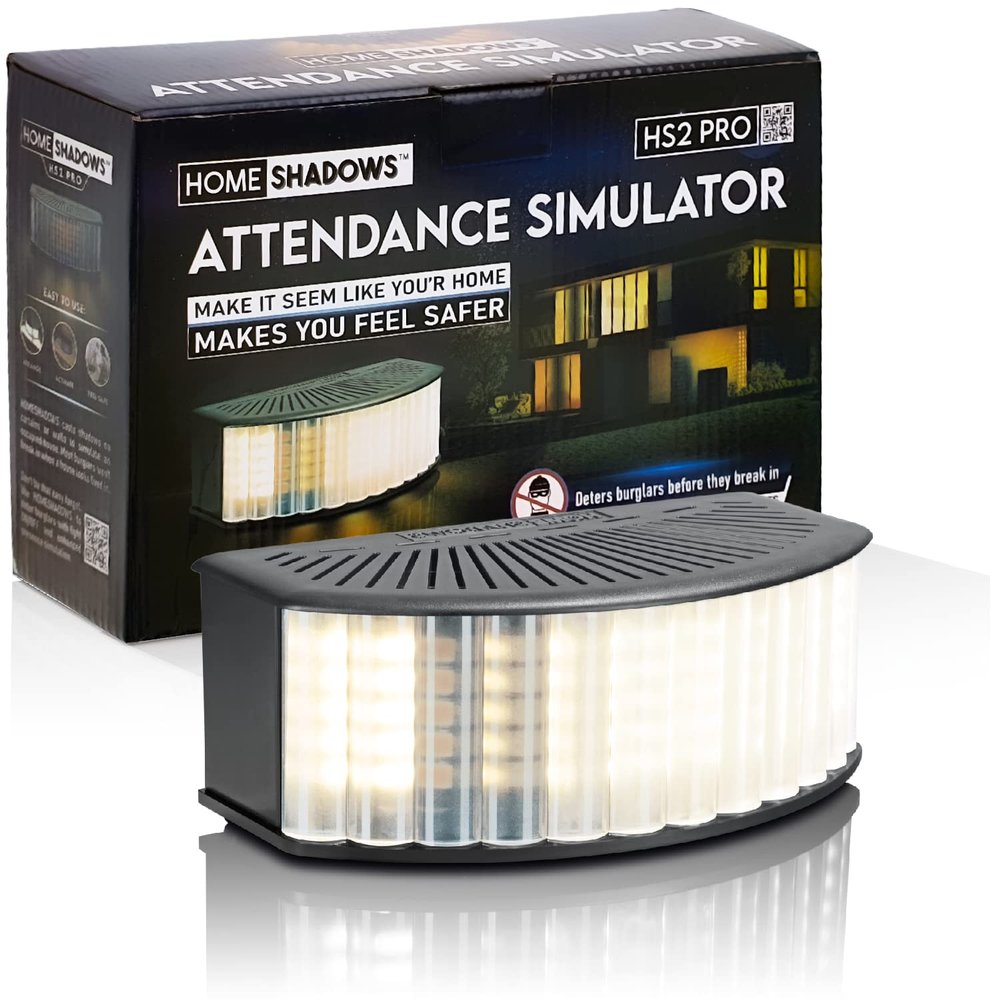 homeshadows Attendance Simulator - DIY Home Security System That Casts Shadows on Curtains or Walls to Deter burglars Before They Try to Break in - Security Light for Home Safety - Black