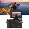 Vlogging Camera, 4K Digital Camerawith 3.2 Inch Display Screen, 16X Digital Zoom, Wide Angle Lens, Macro Lens, Anti Shake Digital Camera for Photography, Video, Travel view 3