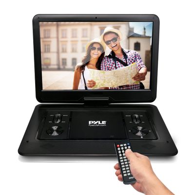 Pyle Portable CD/DVD Player-15.6' HD Screen,Rechargeable Battery,USB/SD Support-Includes Earphones,Car Charger,Remote Control