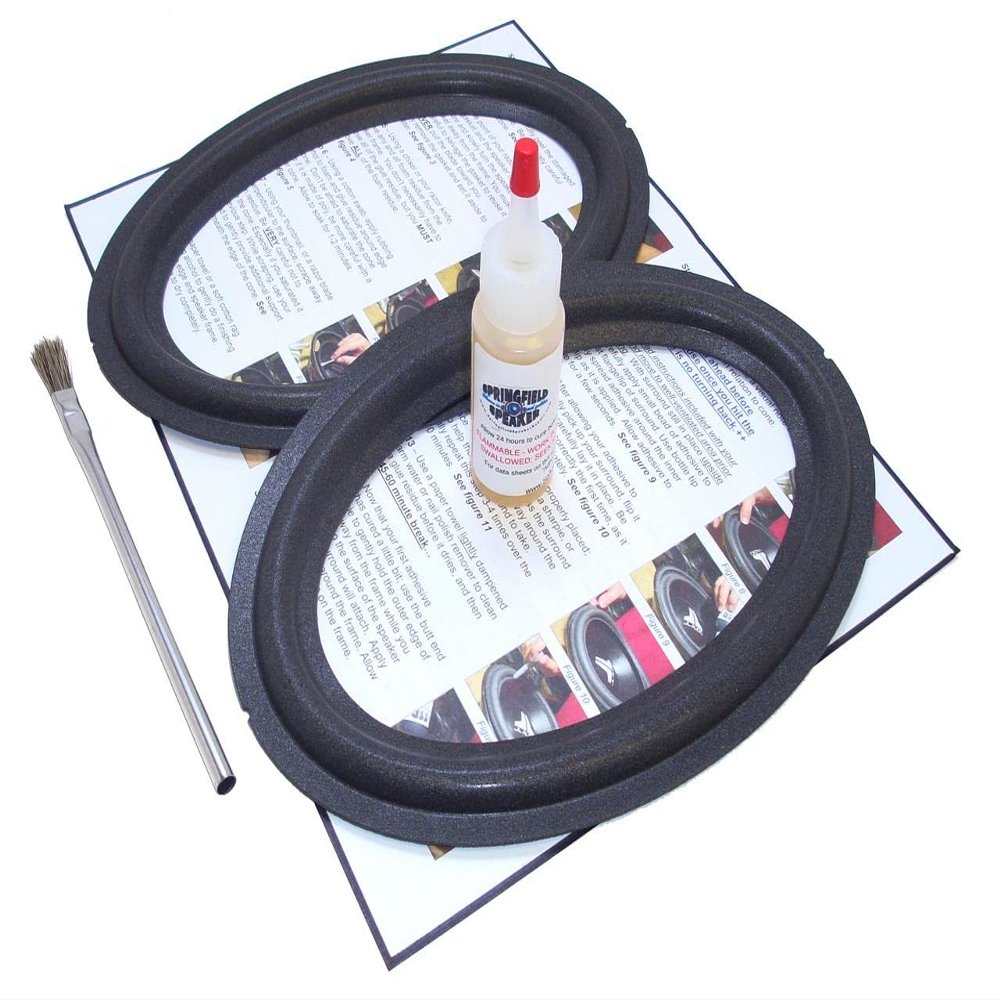 Springfield Speaker Foam Surround Edge Repair Kit - 2 Speaker Kit - 6" x 9" Inch - Compatible with Subaru: 2000-2004 Outback VDC with McIntosh: Sound System, Many More