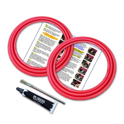 Springfield Speaker Foam Surround Edge Repair Kit - 2 Speaker Kit - 12 Inch - Compatible with Sound Dynamics 12" Drivers with Red Foam suspensions, Many More