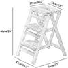 Katzowen Home Folding Step Ladder Stool Step Ladder Home Step Stools,Folding Step Stool, 3 Tread Kitchen Step Stool, Non-Slip, Multi-Function Library view 3