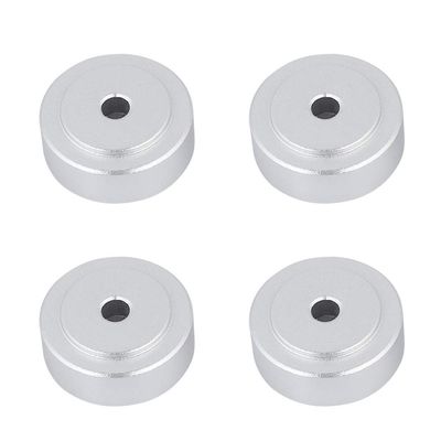 Yunseity 4PCS Aluminum Speaker Isolation Feet Pad, 20 * 8mm Amplifier Feet Shock Absorber Amplifier Pads Feet,Detachable Rubber Stand Feet for Speaker (Silver)