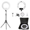 18inch Ring Light FD480 Video Light, Bi-Color, 96W for Makeup Nail Beauty Salon Photo Studio Selfie Ring Lamp (White) view 1