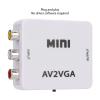 Restokki Mini VGA to Video Converter, 480P Mini Composite AV to VGA Adapter, TV Set Top White Box Audio Video Converter Box view 2