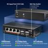 6 Port 2.5G Unmanaged Ethernet Switch, 4 x 2.5G Base-T Ports, 2 x 10G SFP, Compatible with 100/1000/2500Mbps, VLAN, Fanless, Desktop/Wall Mount YuanLey 2.5Gbe Network Switch for Wireless AP, NAS, PC view 4