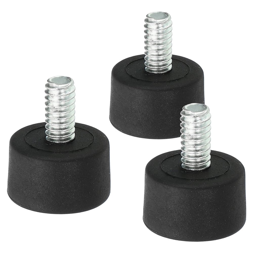 PATIKIL Universal 1/4" x 1" Rubber Tripod Feet, 3 Pack Anti-Slip Tripod Replacement Parts for Camera Tripods Monopod, Black