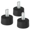PATIKIL Universal 1/4" x 1" Rubber Tripod Feet, 3 Pack Anti-Slip Tripod Replacement Parts for Camera Tripods Monopod, Black view 1