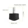 PATIKIL Universal 1/4" x 1" Rubber Tripod Feet, 3 Pack Anti-Slip Tripod Replacement Parts for Camera Tripods Monopod, Black view 2