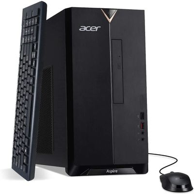 Acer Aspire Mini Tower Desktop 2022, 10th Intel i5-10400 6-Core, UHD Graphics, 32GB DDR4, 1TB NVMe SSD + 1TB HDD, DVD Writer, WiFi 6, Bluetooth, RJ45, HDMI, Windows 10 Pro, COU 32GB USB