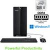 Acer Aspire Mini Tower Desktop 2022, 10th Intel i3-10100 4-Core, UHD Graphics, 8GB DDR4, 256GB NVMe SSD + 1TB HDD, DVD Writer, WiFi 6, Bluetooth, RJ45, HDMI, Windows 10, COU 32GB USB view 2